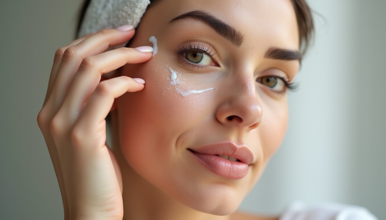 Femeie cu sprancene proaspat micropigmentate, cu accent pe ingrijirea post-procedura.